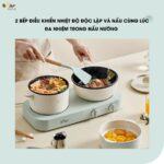 Bộ bếp điện đôi đa năng Bear SB-BD02N kèm nồi chảo - Ảnh 16