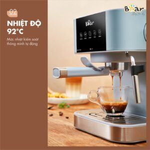 Máy pha cà phê Bear CF-B15V1 có tính năng làm nóng cốc, giúp cafe luôn ấn nóng khi thưởng thức