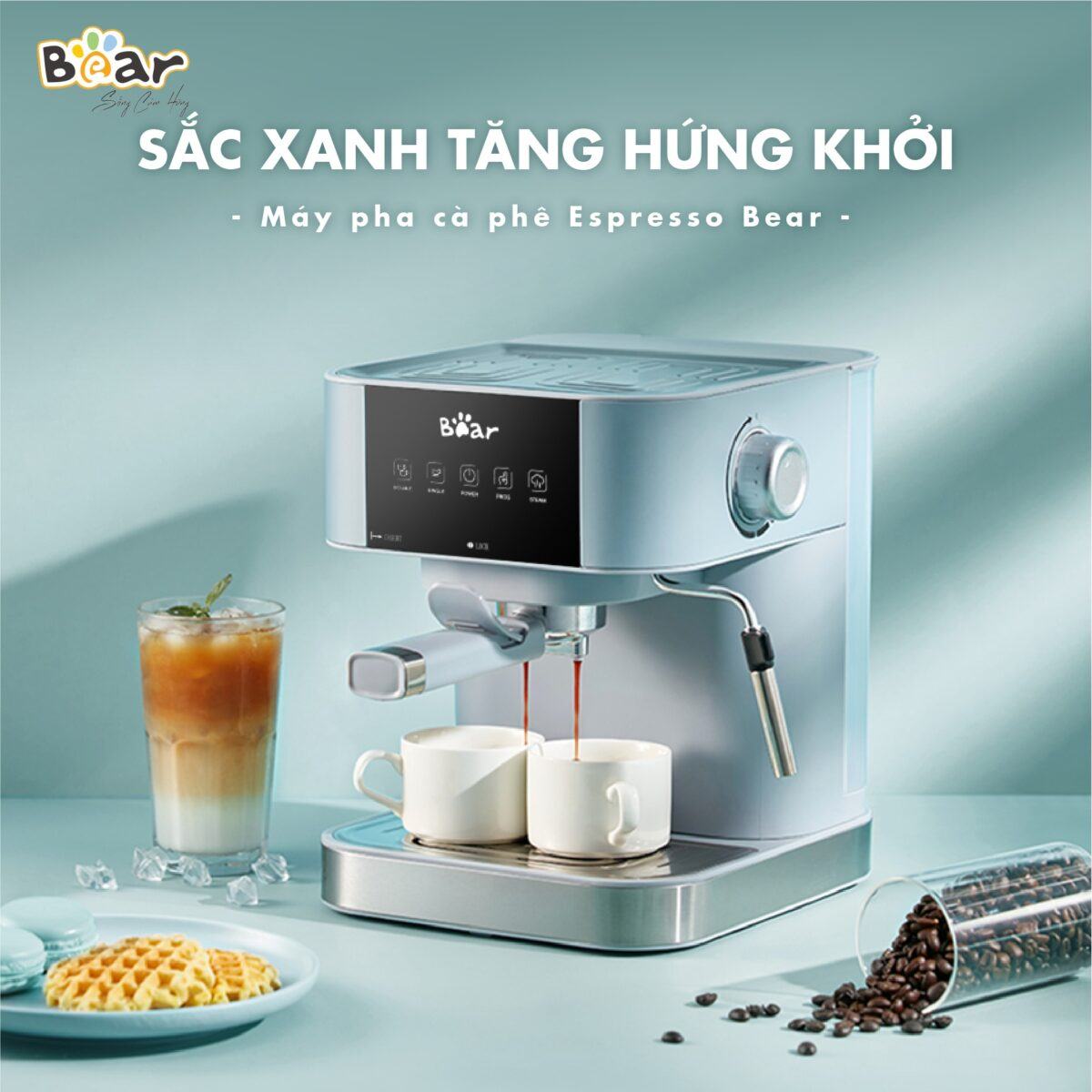 Máy pha cà phê Bear CF-B15V1 (Bản Quốc Tế) - Ảnh 13
