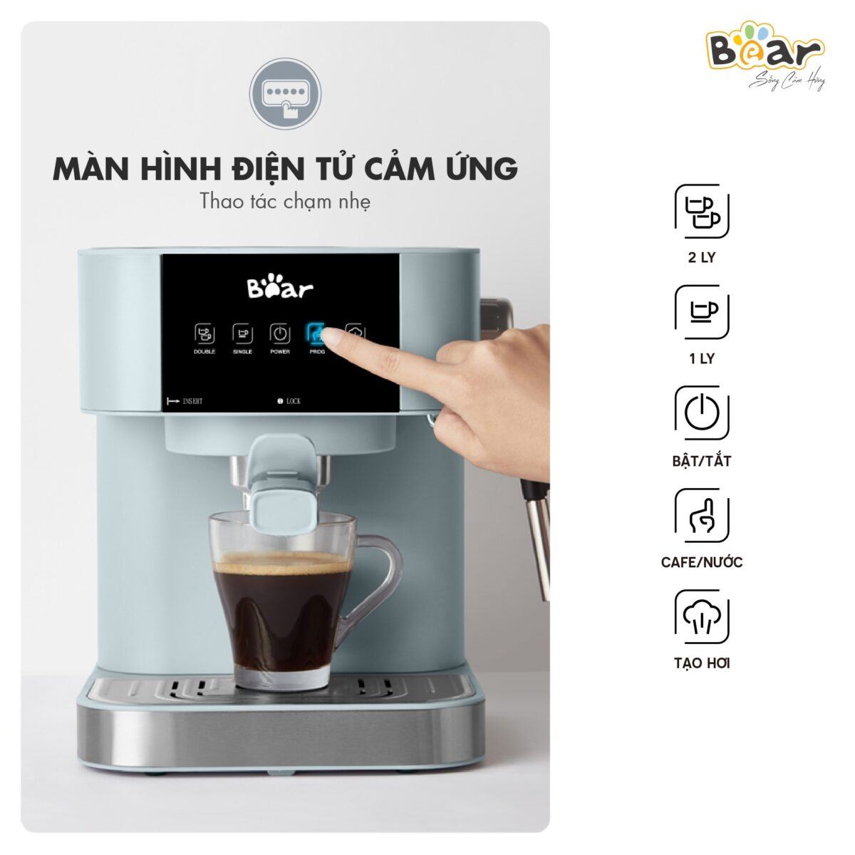 Máy pha cà phê Bear CF-B15V1 (Bản Quốc Tế) - Ảnh 5