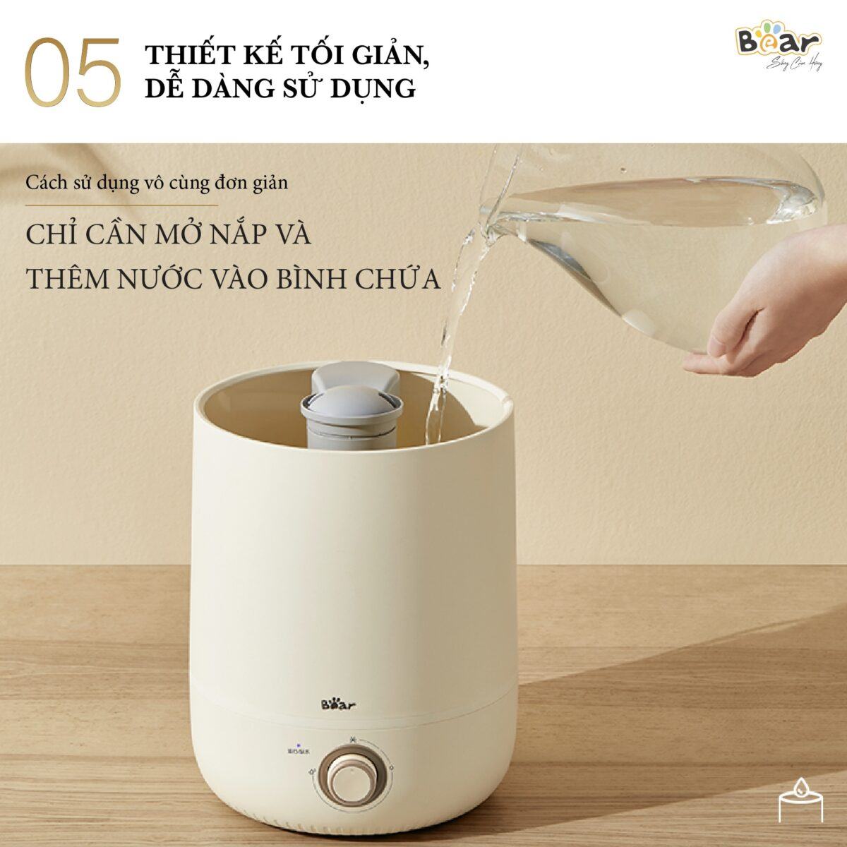 Máy phun sương tạo độ ẩm Bear JSQ-C45U1 (Bản Quốc Tế) - Ảnh 4