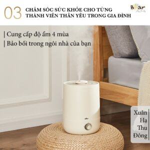 Máy phun sương tạo độ ẩm Bear JSQ-C45U1 cấp ẩm suốt 4 mùa, an toàn cho mọi thiết bị điện