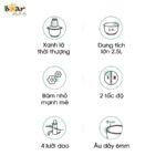 Máy xay thịt Bear 2,5L QSJ-C04R8S (Bản Quốc Tế) - Ảnh 3