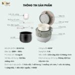 Nồi cơm điện Bear 1,6L SB-NC16L (Bản Quốc Tế) - Ảnh 4