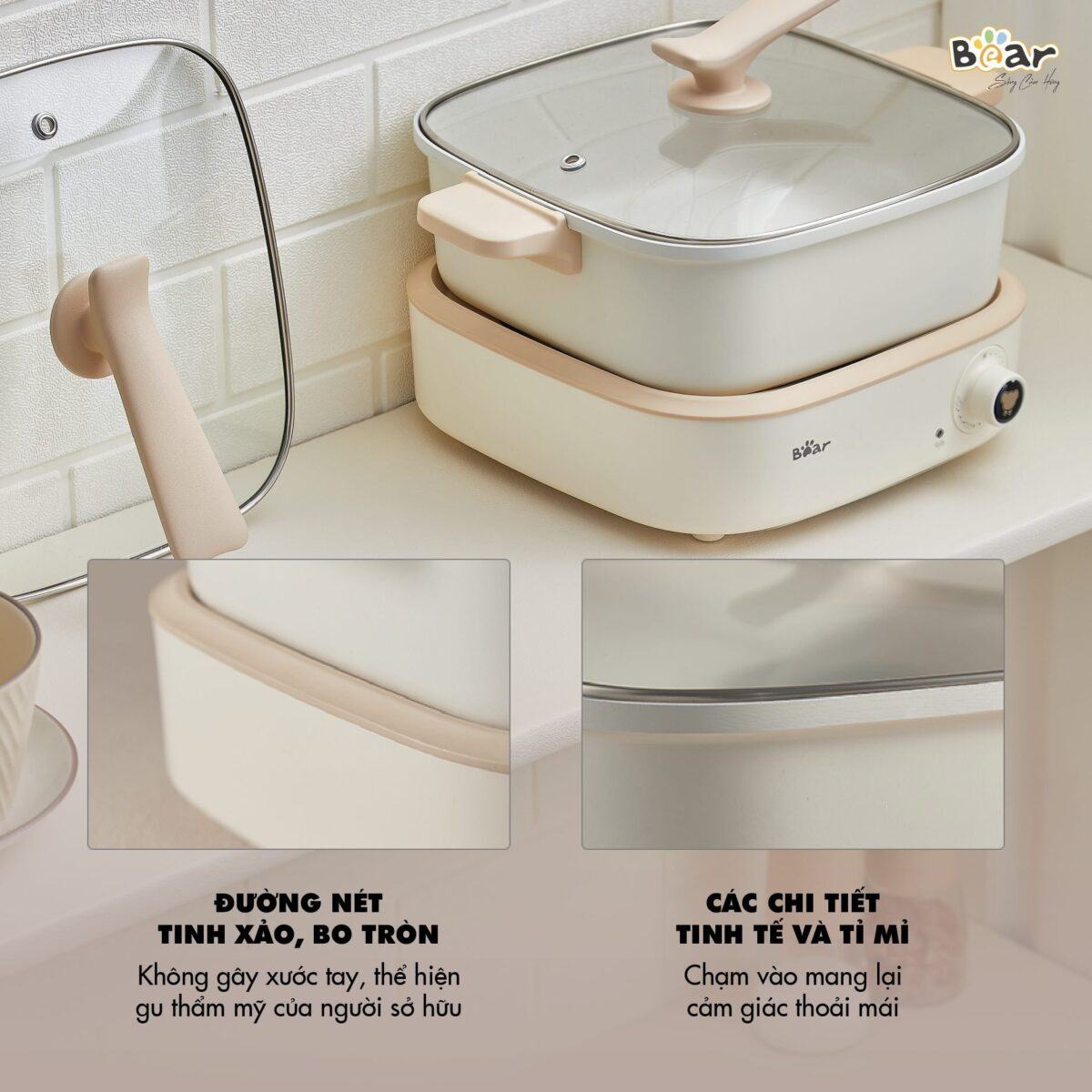 Nồi lẩu điện đa năng Bear 4L DHG-C40M1 (Bản Quốc Tế) - Ảnh 6