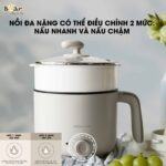 Nồi lẩu điện mini Bear đa năng 1,2L DRG-C12K1 (Bản Quốc Tế) - Ảnh 3