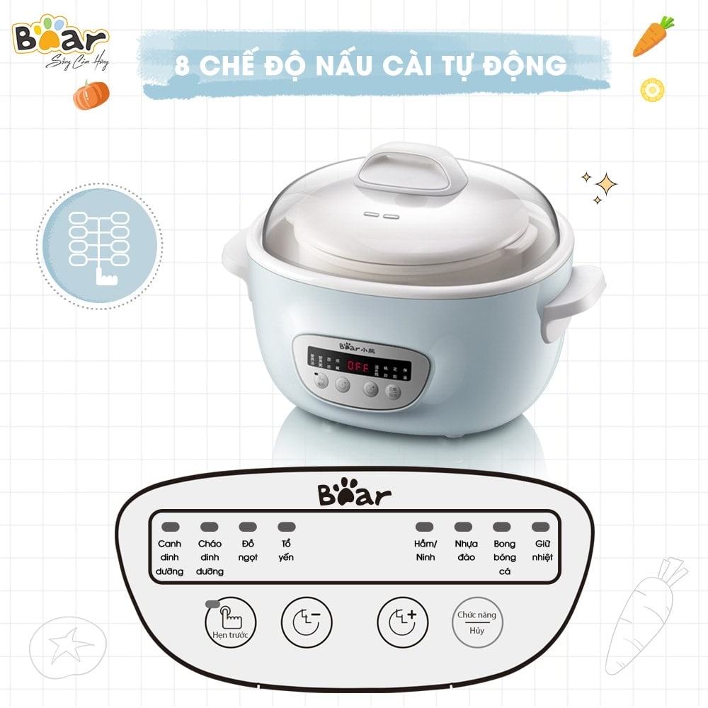 Nồi nấu chậm Bear 2,5L SUBE003