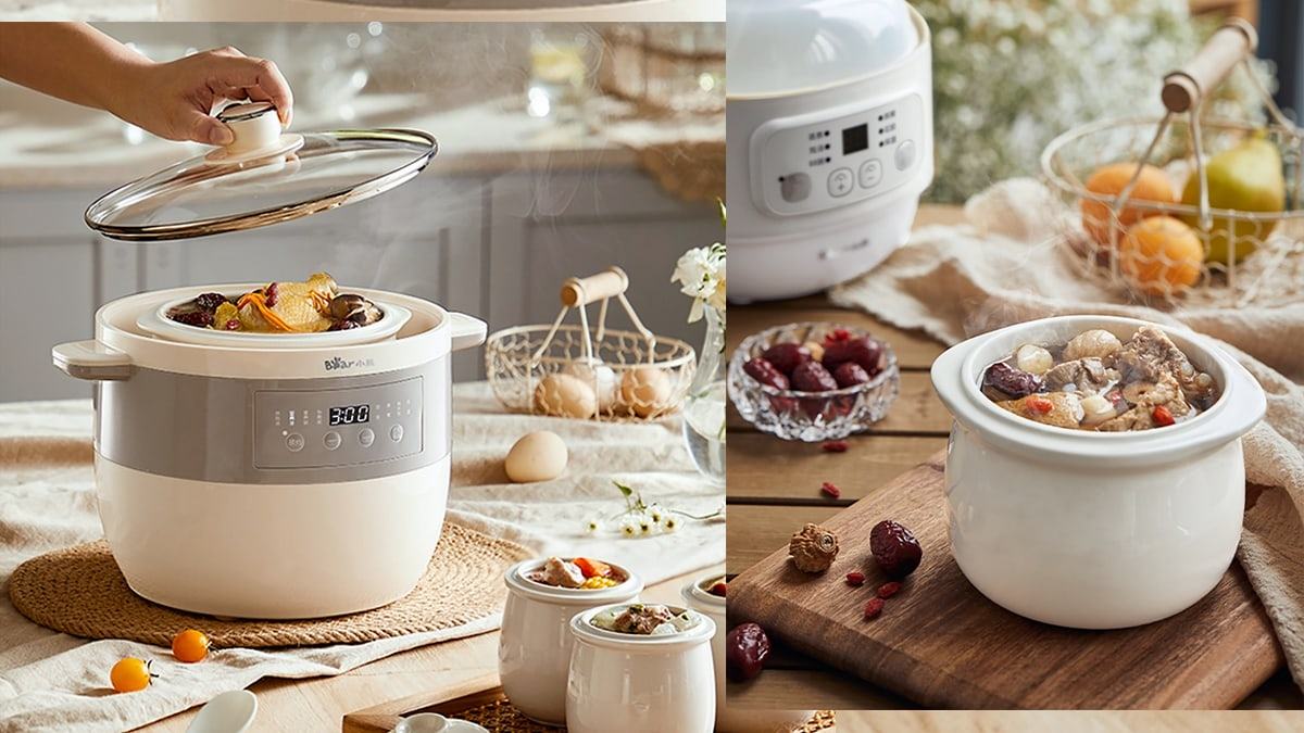 Nồi nấu cháo chậm Bear giữ ấm bao lâu? - 1