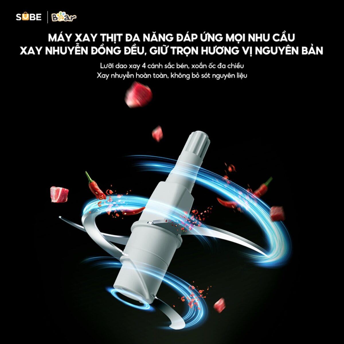 Máy xay thịt Bear 1.8L SB-MX20A (Bản Quốc Tế) - Ảnh 3