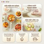 Nồi điện đa năng Bear 1.6L MC-4H16F (Bản Quốc Tế) - Ảnh 2