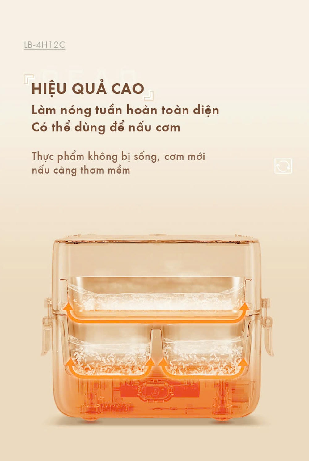Hộp cơm điện Bear 1.2L LB-4H12C (Bản Quốc Tế) - 11