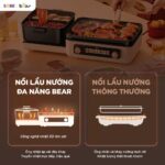 Nồi lẩu nướng đa năng Bear GR-5H22R83 (Bản Quốc Tế) - Ảnh 11