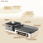 Nồi lẩu nướng đa năng Bear GR-5H22R83 (Bản Quốc Tế) - Ảnh 18