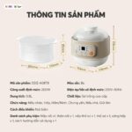 Nồi nấu chậm Bear 0.8L DDZ-A08T8 (Bản Quốc Tế) - Ảnh 15