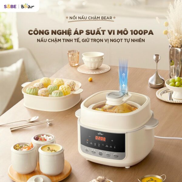 Nồi nấu chậm Bear 2.5L SC-5H25M34 (Bản Quốc Tế)