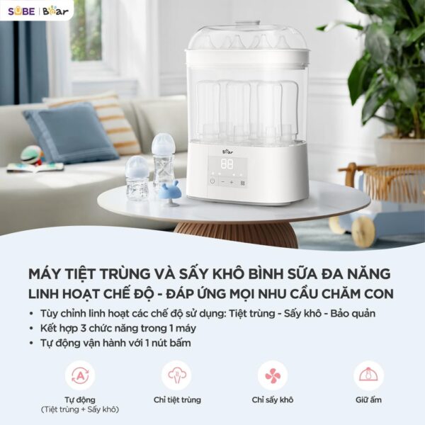 Máy tiệt trùng bình sữa Bear ST-5H05E26 (Bản Quốc Tế)