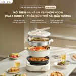 Nồi lẩu nướng hấp đa năng Bear HOP-505QT (Bản Quốc Tế)