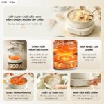 Nồi lẩu nướng hấp đa năng Bear HOP-505QT (Bản Quốc Tế) - Ảnh 10