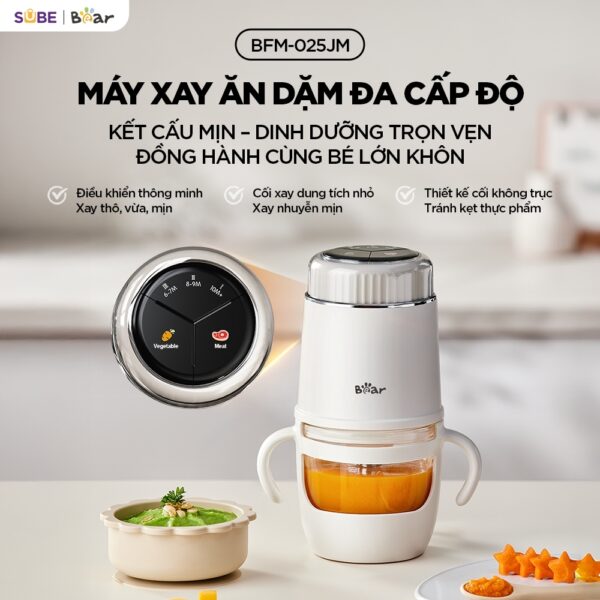 Máy xay ăn dặm 0.3L Bear BFM-025JM (Bản Quốc Tế)